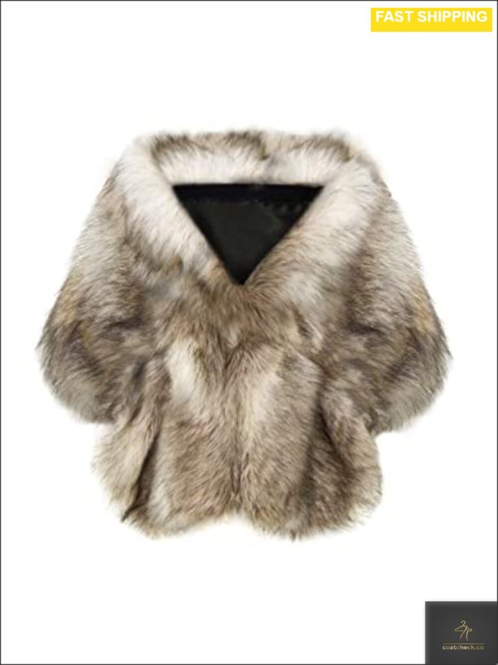 Faux Fur Collar Wrap Scarf Shawl Evening Cape Winter Cover Up